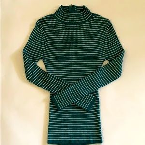 Striped Turtle Neck Sweater